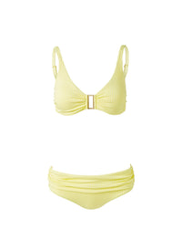 Melissa Odabash Bel Air Sunray Ribbed Rectangle Trim Supportive Over The Shoulder Bikini - 2024 Collection