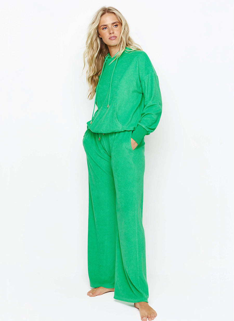 Melissa Odabash Betty Green Terry Straight Leg Trousers - 2024 Collection