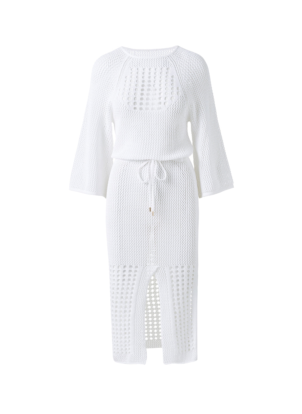 Melissa Odabash Brooke White Crochet Midi Dress - 2024 Collection