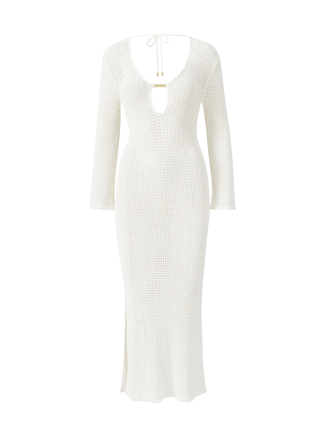 white christmas dresses Casey White Long Sleeve Maxi Crochet Dress