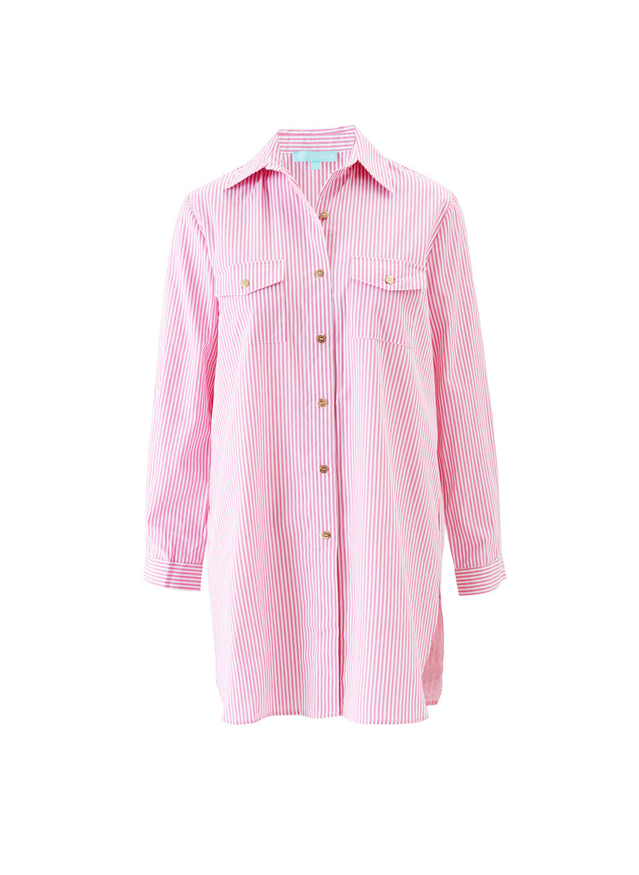 francesca pink stripe shirt cutouts 2024