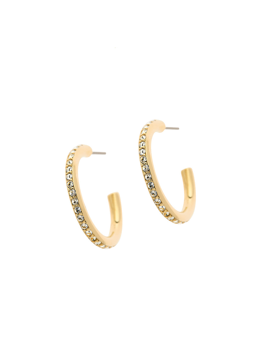 Crystal Bar Set Post Hoop Earring - Gold main image 0