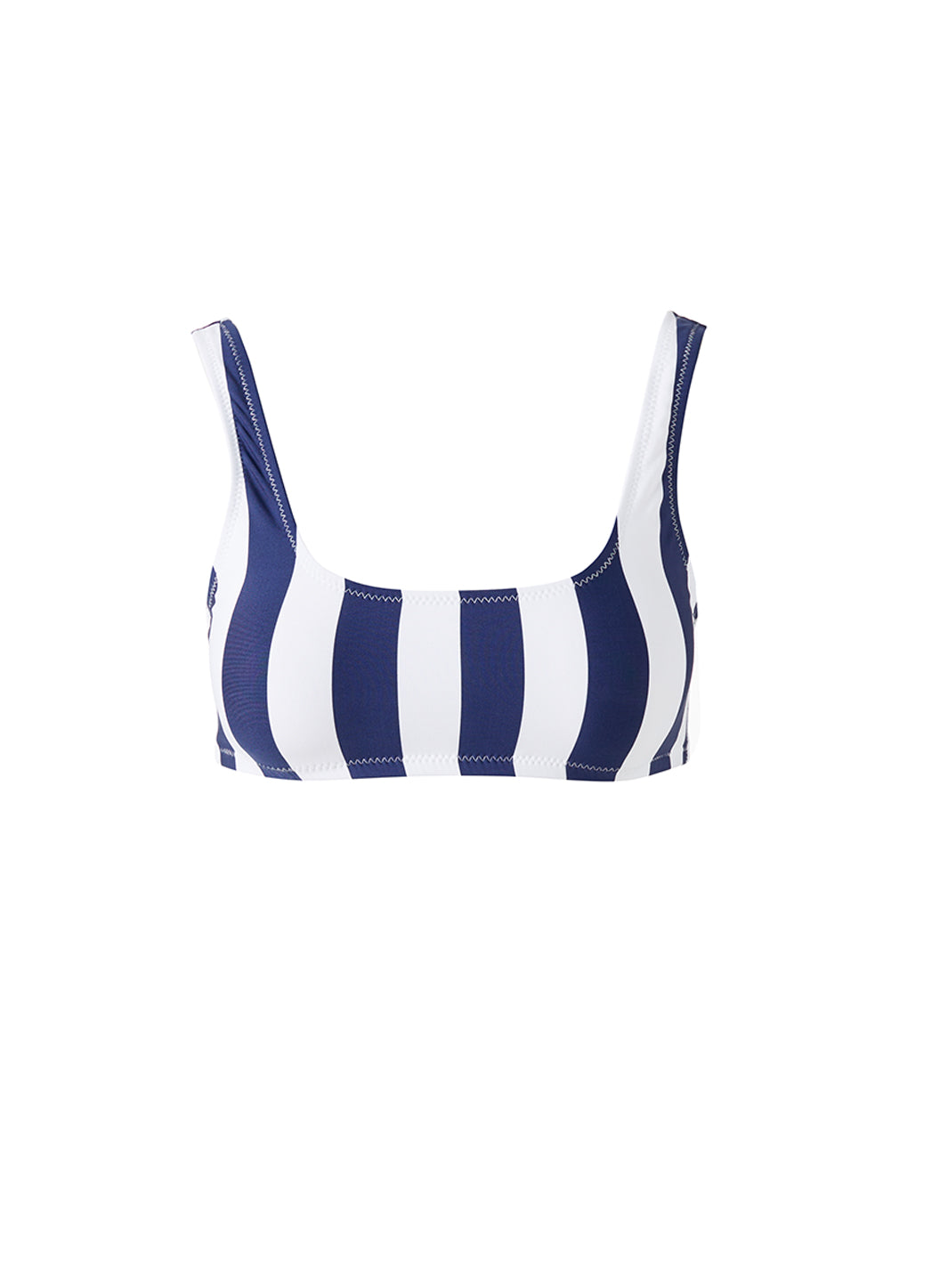 ponza navy stripe bikini top cutouts 2024