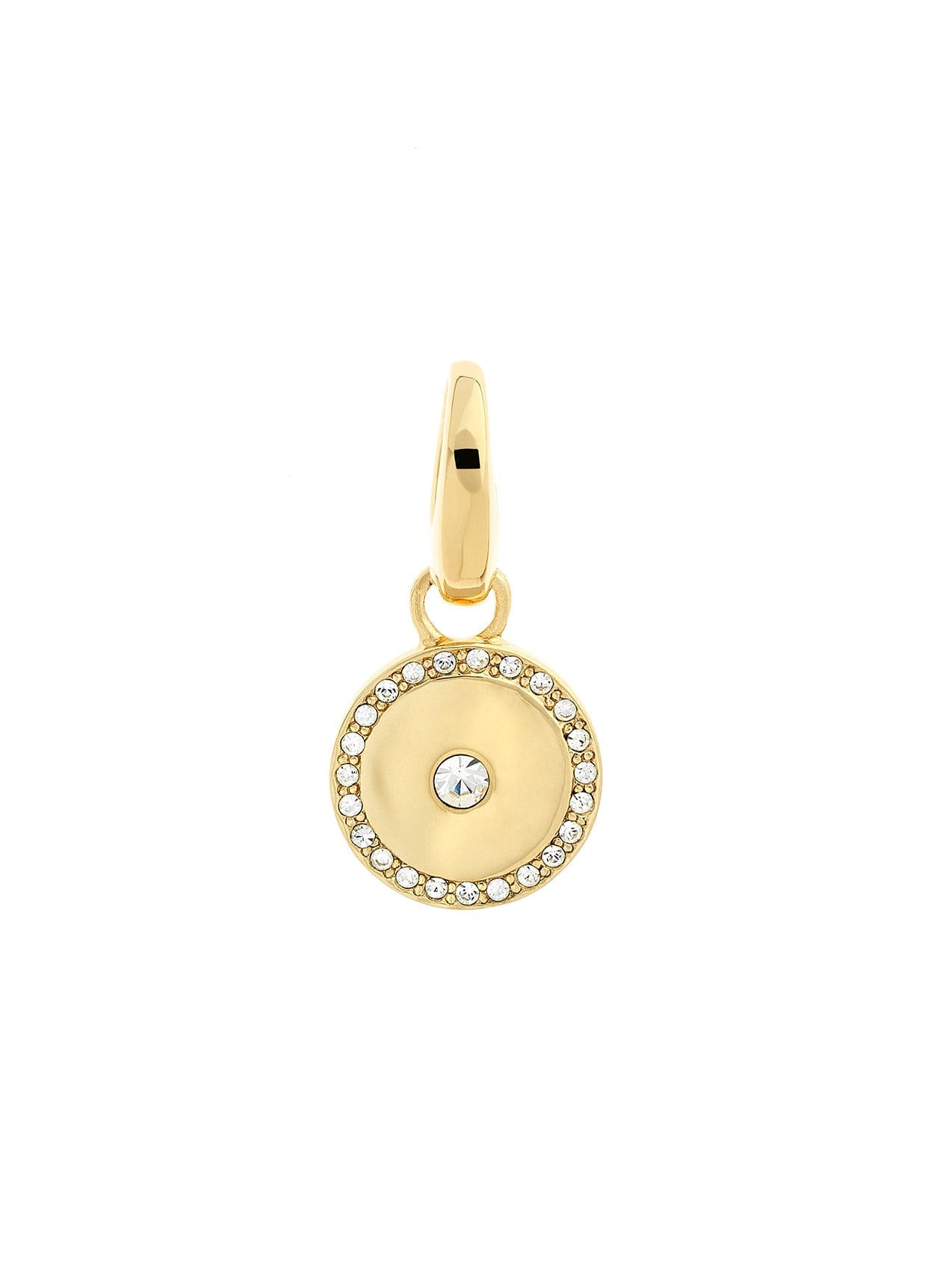 Gold Crystal Disc Charm-2024