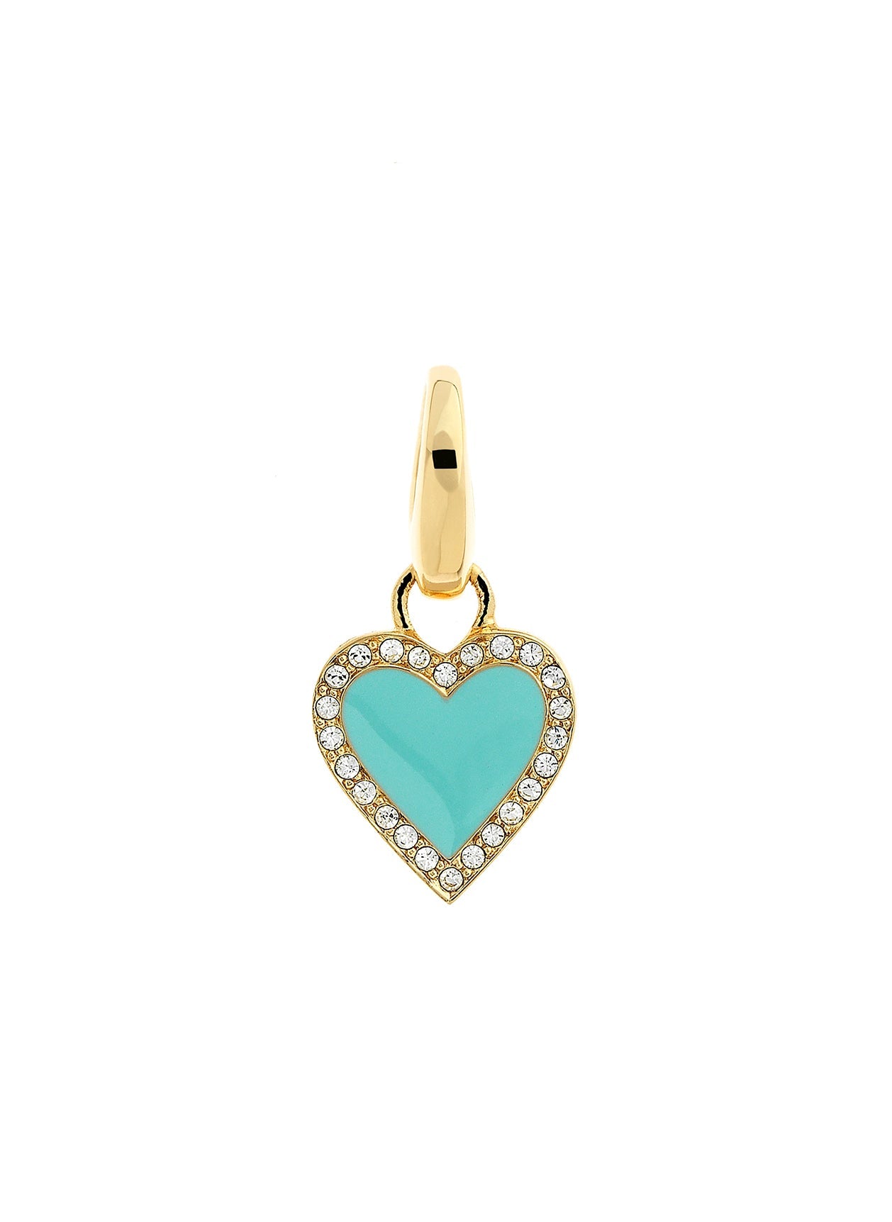 Gold Turquoise Heart Charm-2024