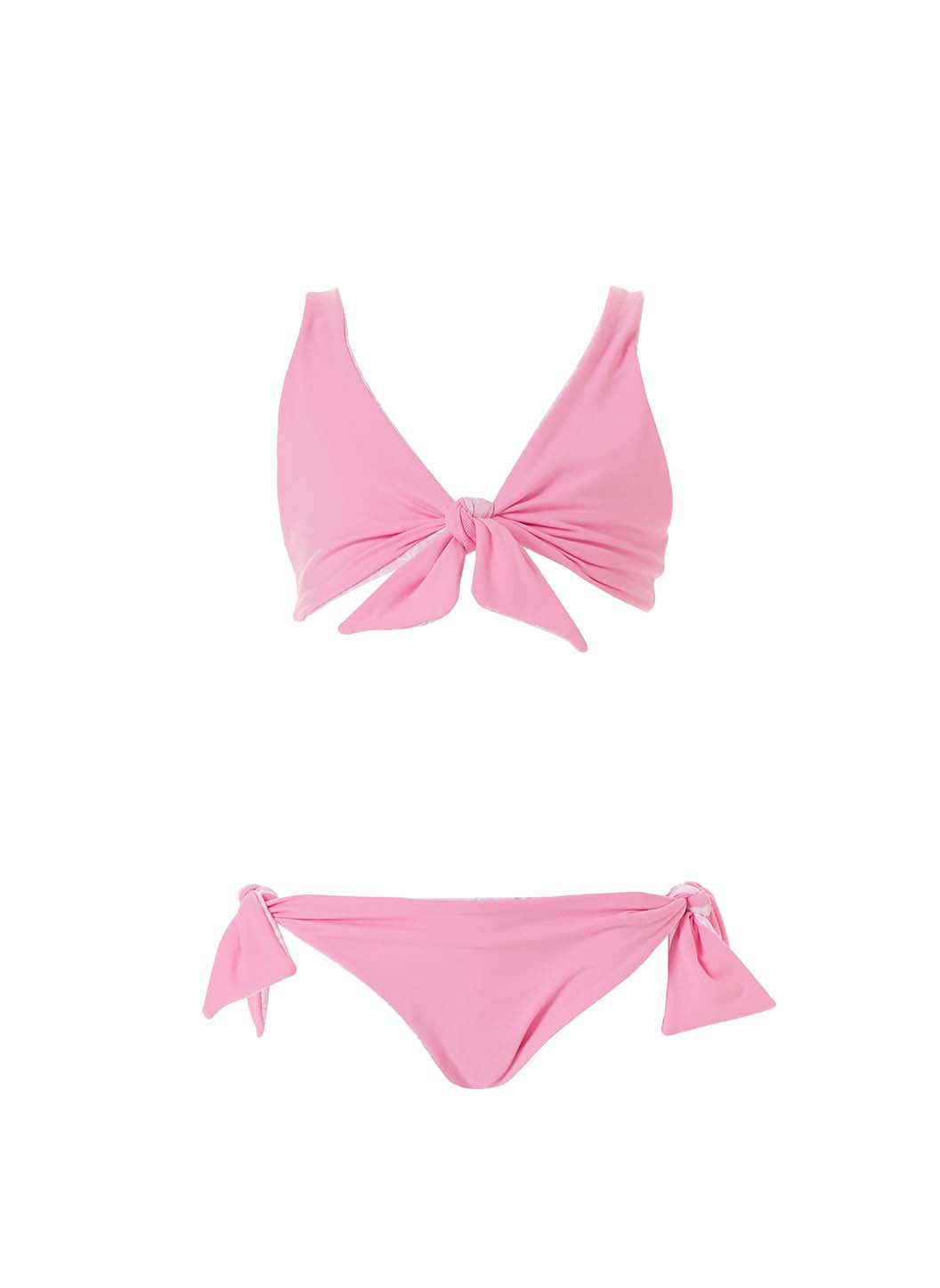 Melissa Odabash Baby Como Pink Paisley Rose Reversible Triangle Bikini