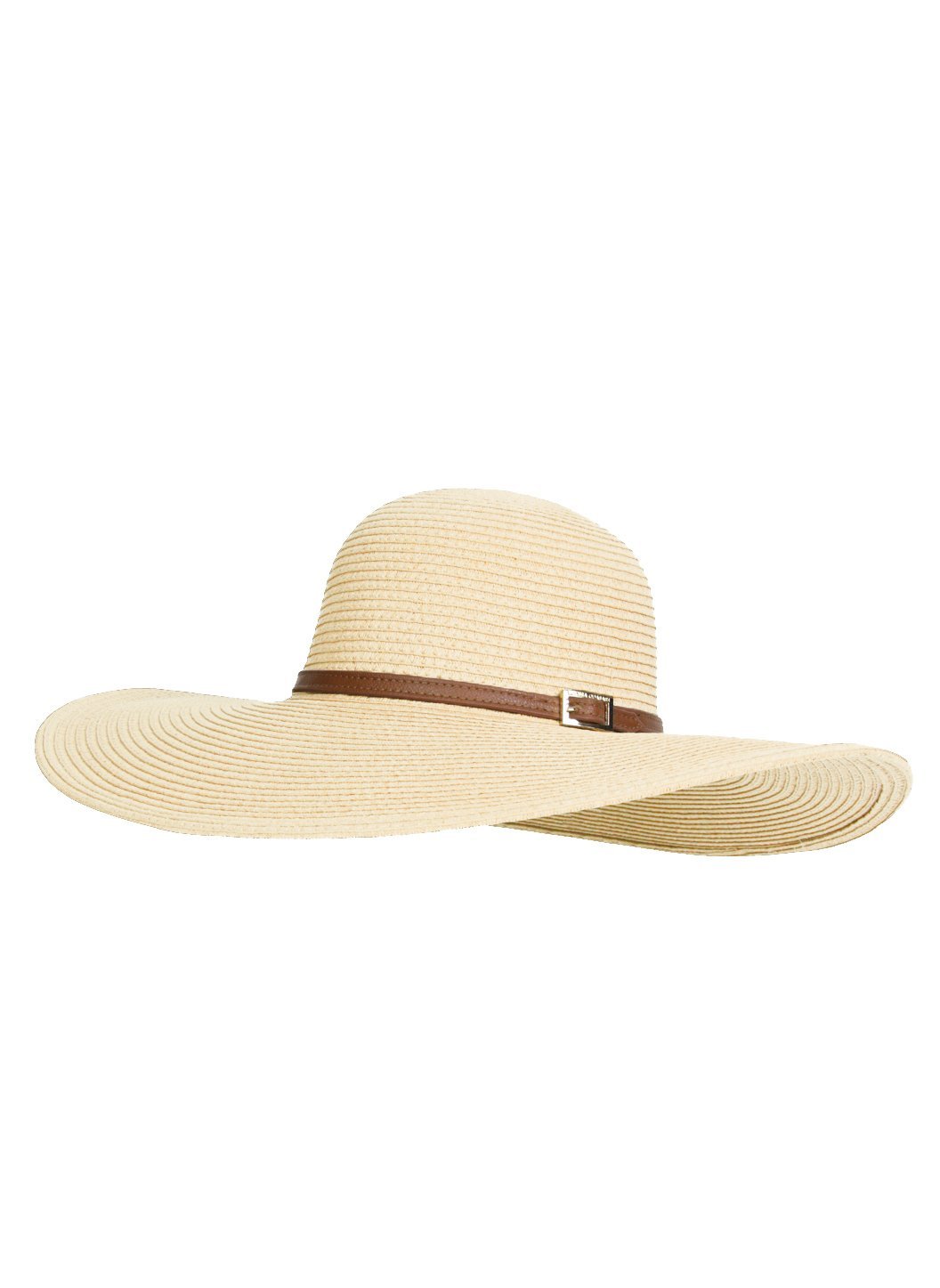 Melissa Odabash Jemima Women\'s Cream Sun Hat with Tan Band and Gold Buckle Jemima White Hat | Official Site main image 2