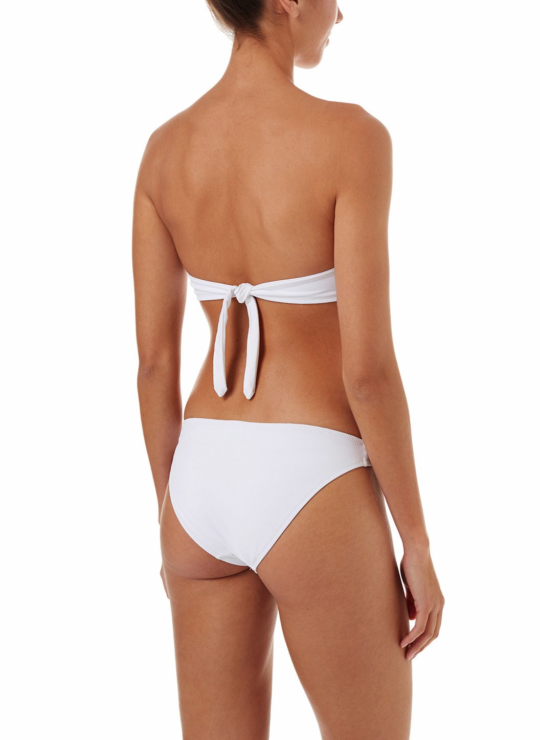 Martinique White Pique Bandeau Padded Twist Bikini Official Site