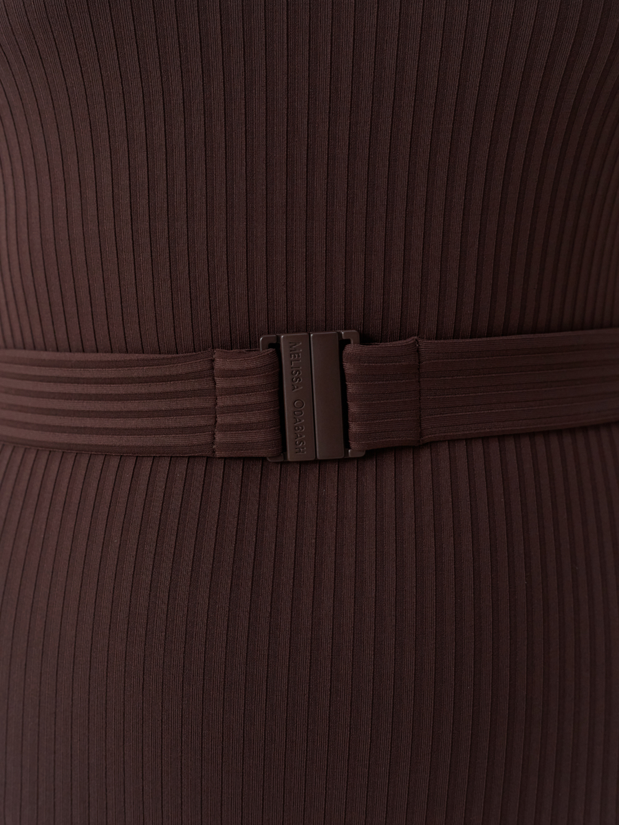 Rio Brown Ribbed Swimsuit