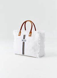 Cap Ferrat White Navy/Gold