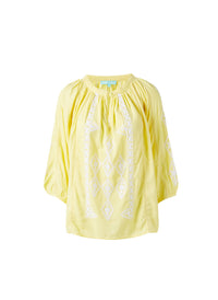 Melissa Odabash Aliya Yellow/White Embroidered Shirt - 2024 Collection