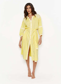 Melissa Odabash Ally Yellow Embroidered Midi Kaftan Kaftan - 2024 Collection