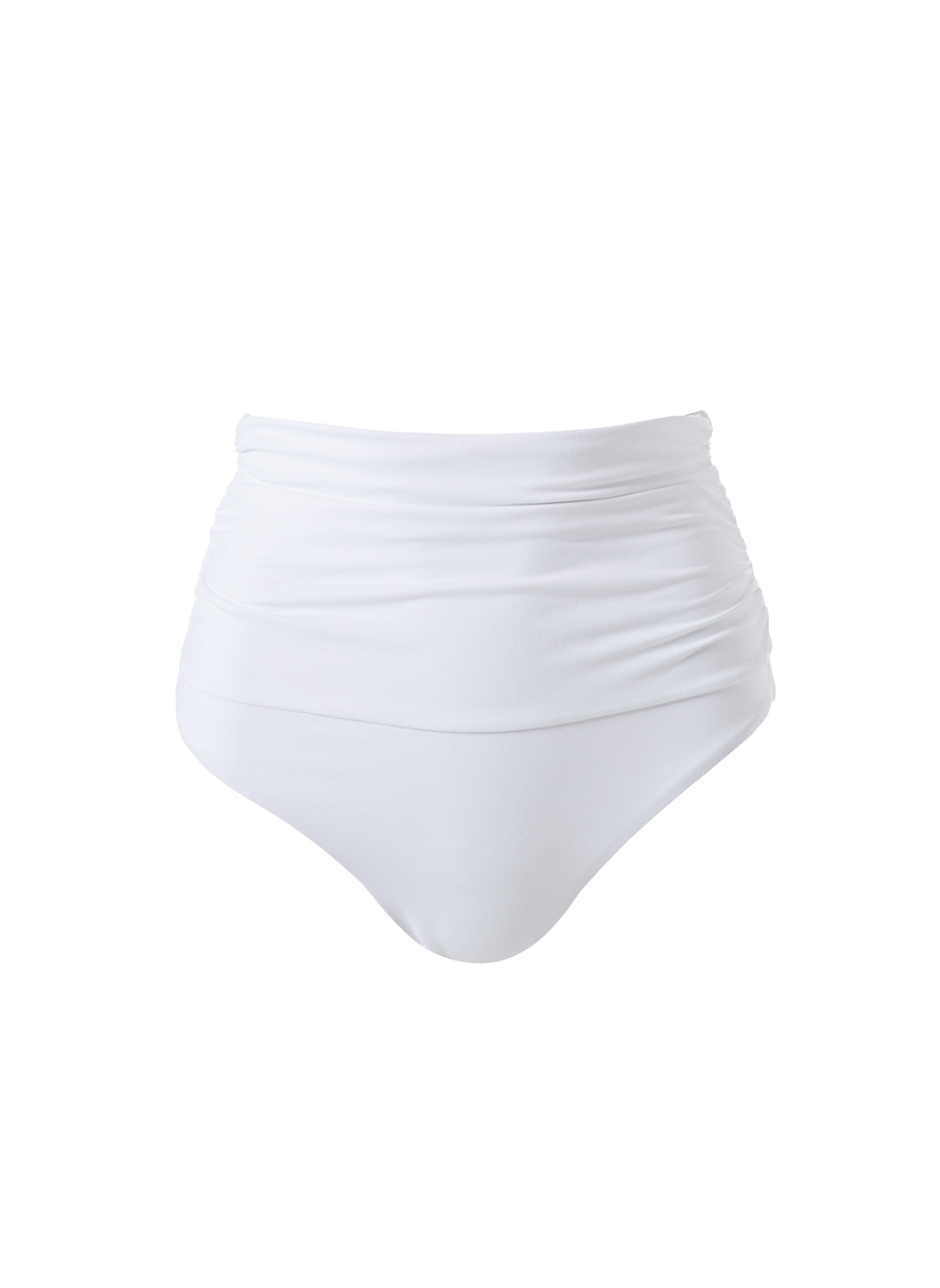 Melissa Odabash Lyon White High Waisted Bikini Bottom - 2024 Collection 