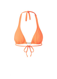 Melissa Odabash Antibes Orange Link Trim Triangle Bikini Top - 2024 Collection