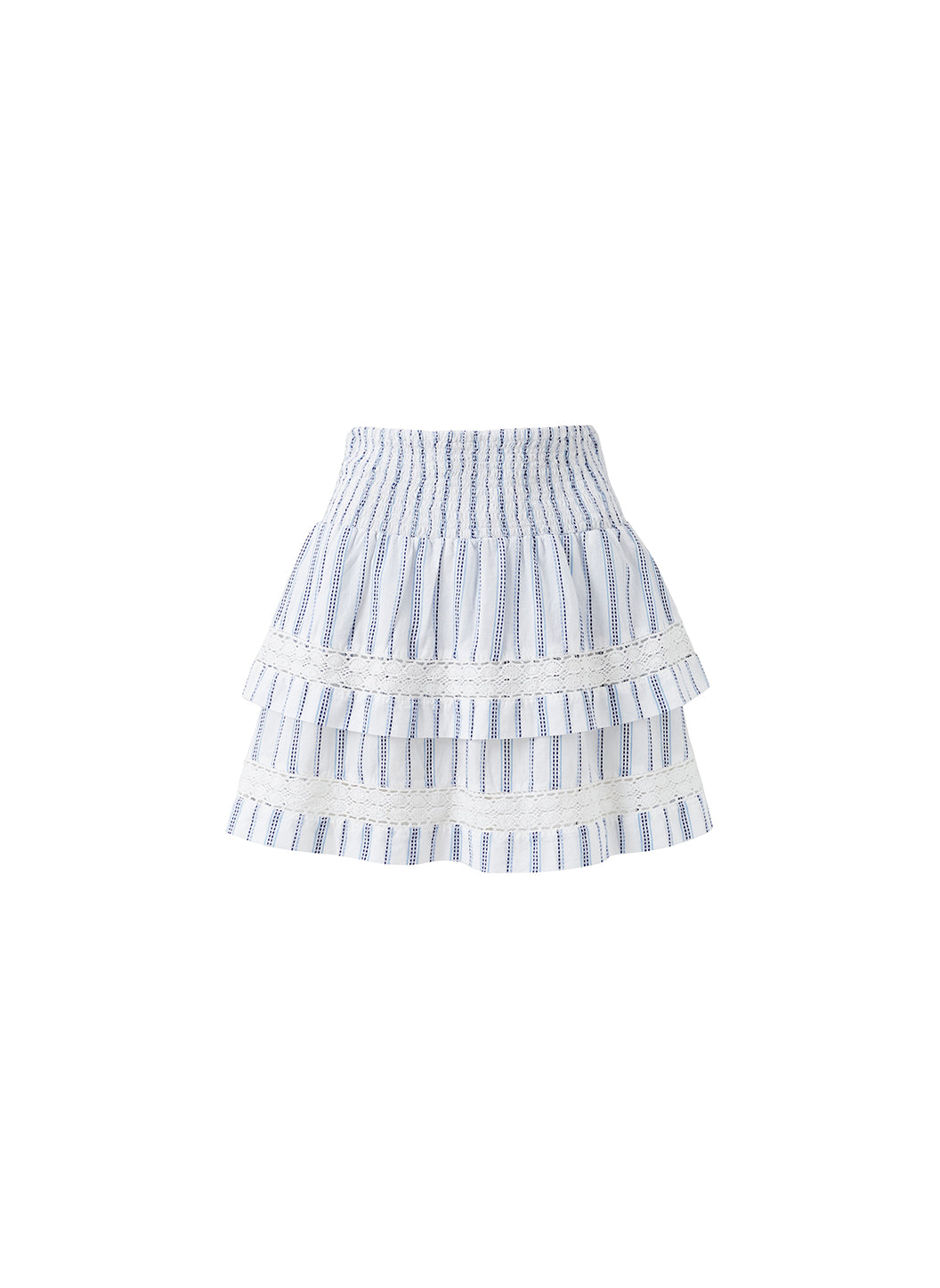 Barbara Stripe Ruffled Skirt | Official Site
