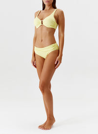 Melissa Odabash Bel Air Sunray Ribbed Rectangle Trim Supportive Over The Shoulder Bikini Top - 2024 Collection