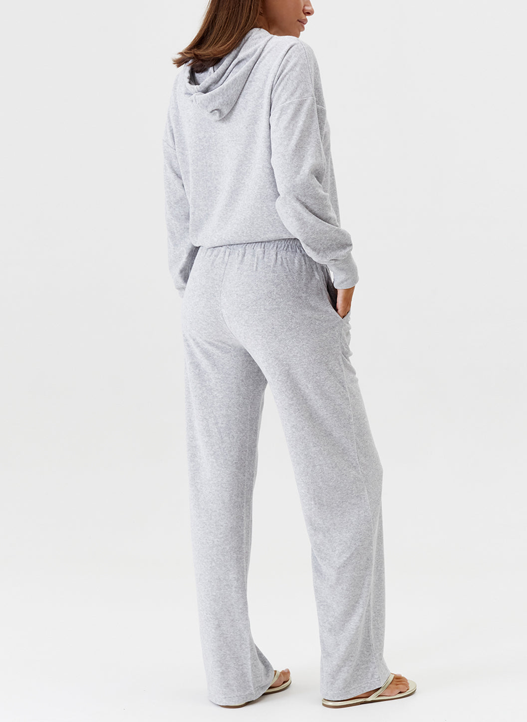 Melissa Odabash Betty Grey Terry Straight Leg Trousers - 2024 Collection