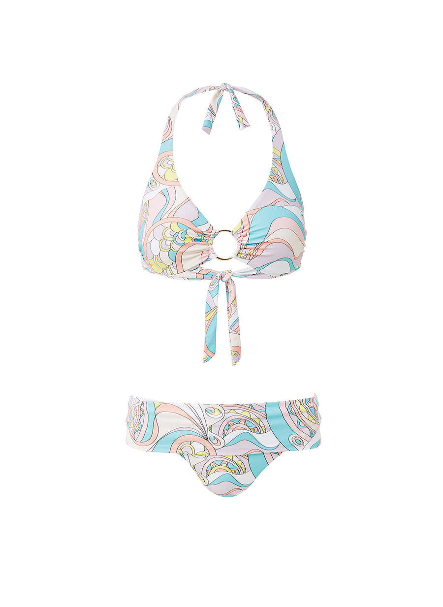 Melissa Odabash Brussels Riveria Ring Trim Supportive Halterneck Bikini - 2024 Collection