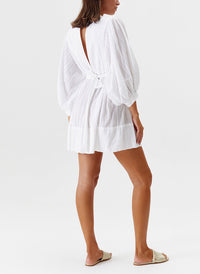 Melissa Odabash Camilla White Smock Short Dress - 2024 Collection