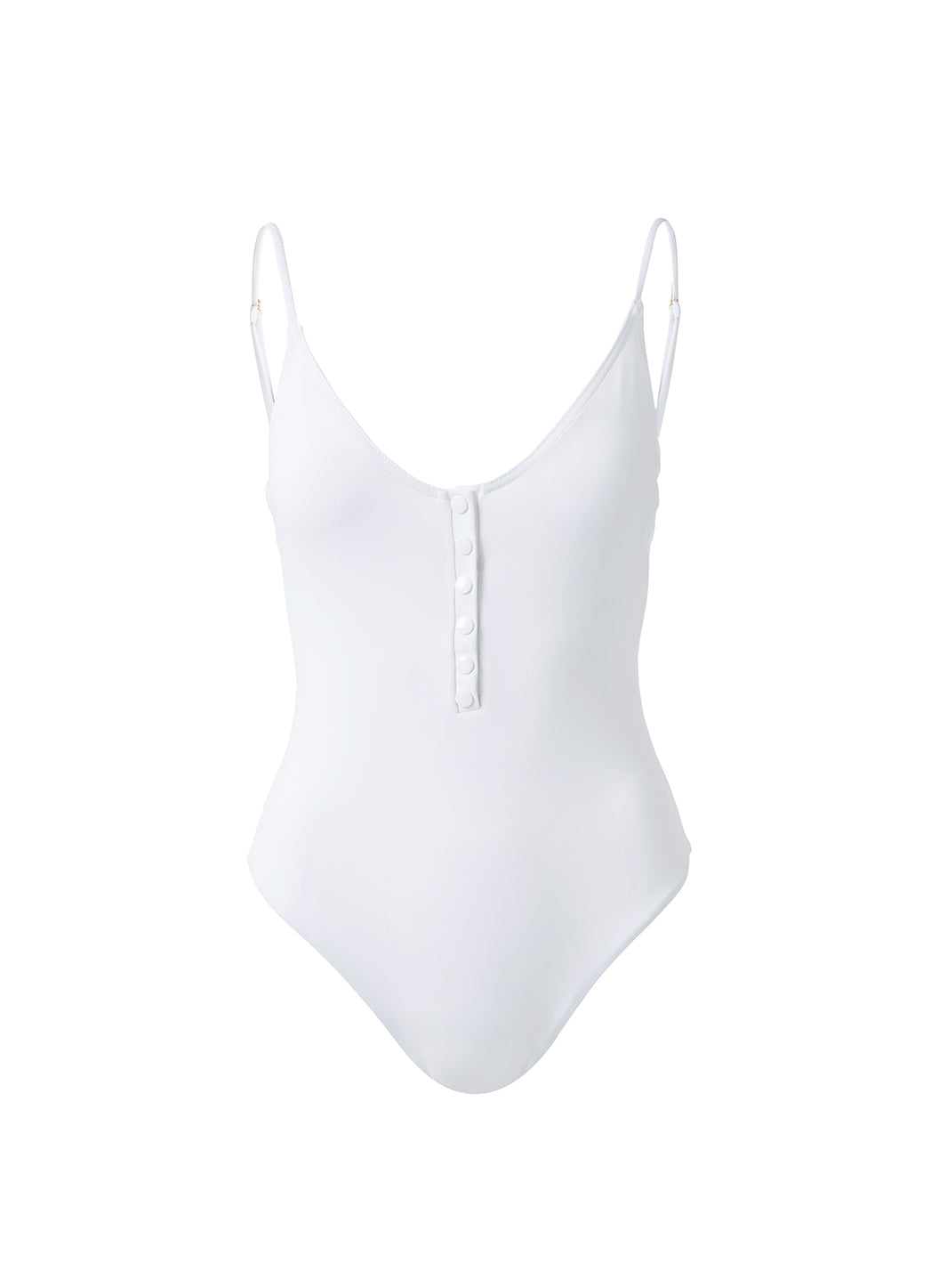Melissa Odabash Cannes White Popper Over The Shoulder Swimsuit - 2024 Collection