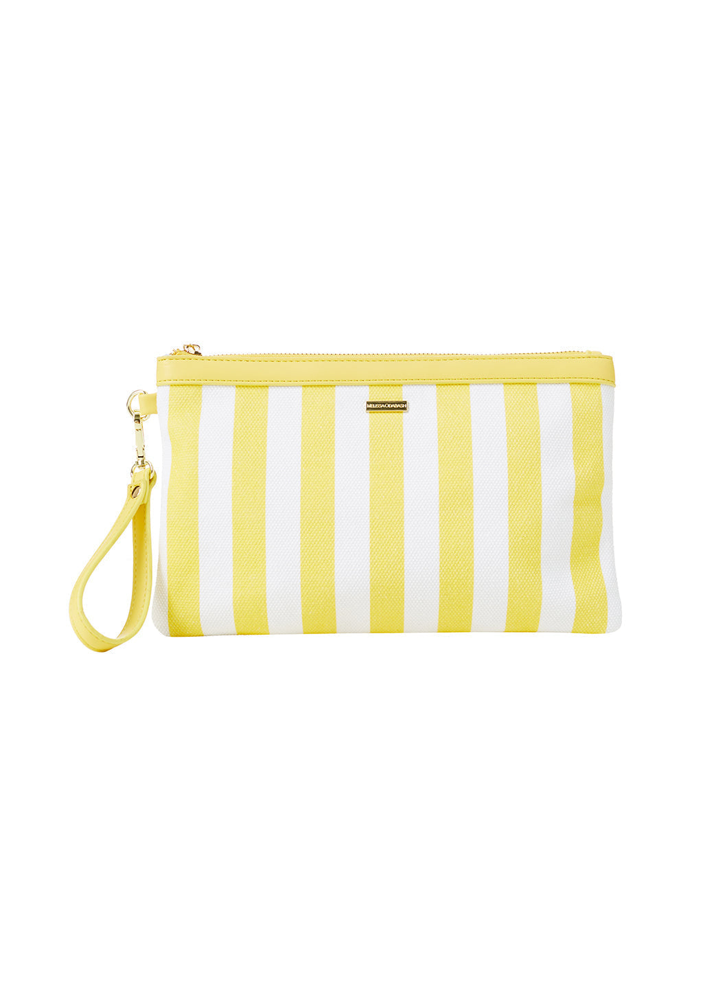 Melissa Odabash Capri Yellow Nautical Striped Clutch - 2024 Collection