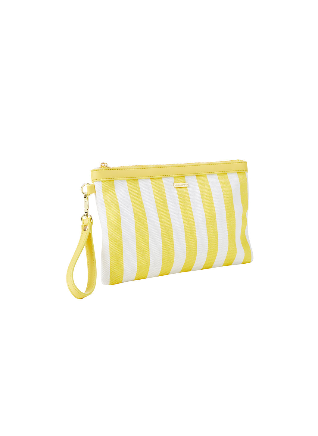 Melissa Odabash Capri Yellow Nautical Striped Clutch - 2024 Collection