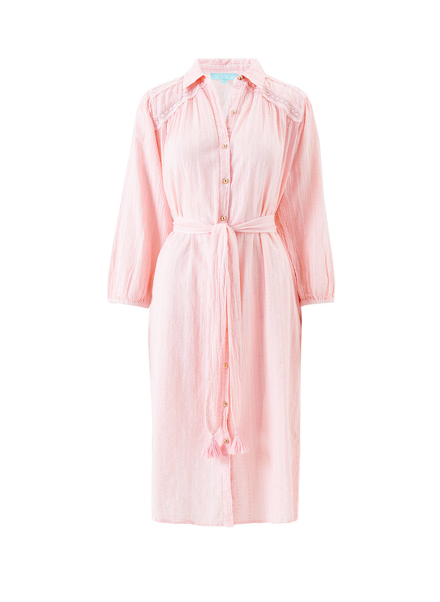 Melissa Odabash Cressida Rose Belted Shirt Dress - 2024 Collection