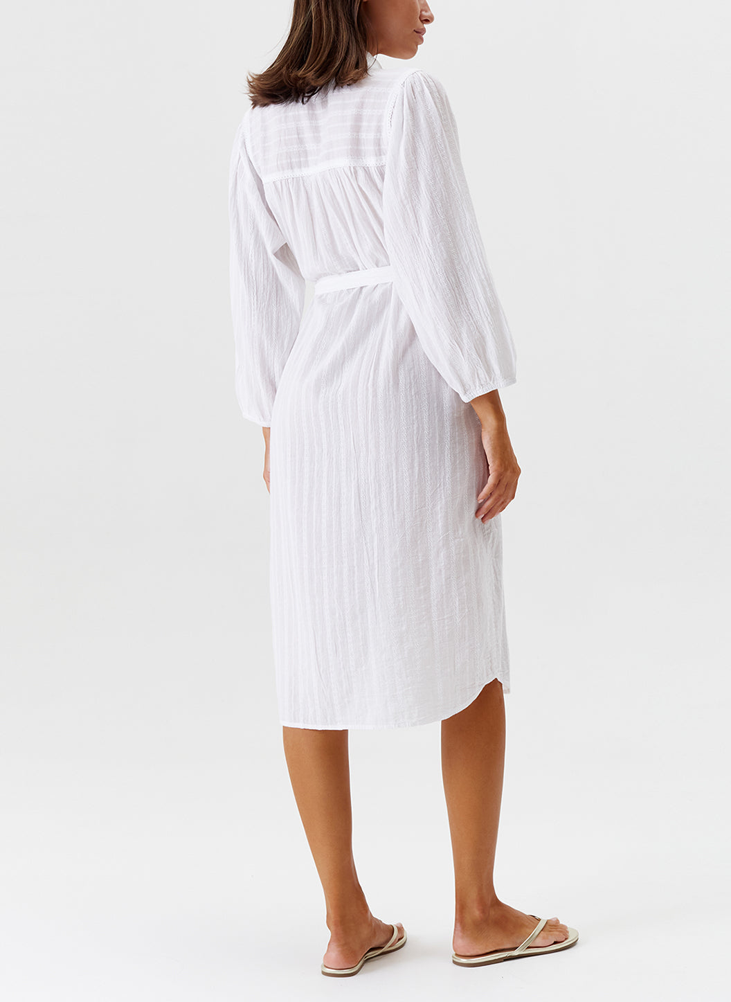 Melissa Odabash Cressida White Belted Shirt Dress - 2024 Collection