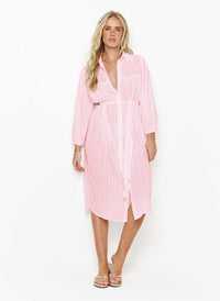 Melissa Odabash Cressida Rose Belted Shirt Dress - 2024 Collection