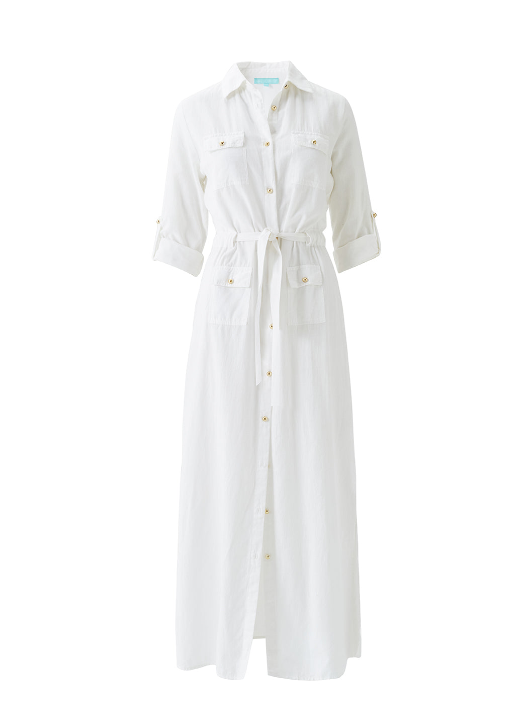 Darcy White Linen Midi Shirt Dress | Official Site
