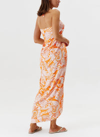 Melissa Odabash Ellie Orange Mirage Printed Pareo - 2024 Collection