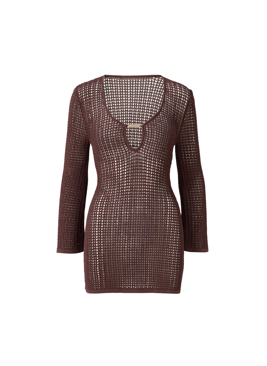 Ellis Brown Short Crochet Dress | Official Site Ellis Brown Short Crochet Dress | Official Site