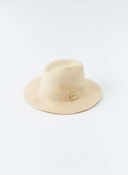 Melissa Odabash Beige Black Fedora Women Cover Up Hat Fedora Beige Black Hat | Official Site main image 2