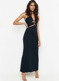 Melissa Odabash Giana Black Cut Out Strappy Long Dress - 2024 Collection