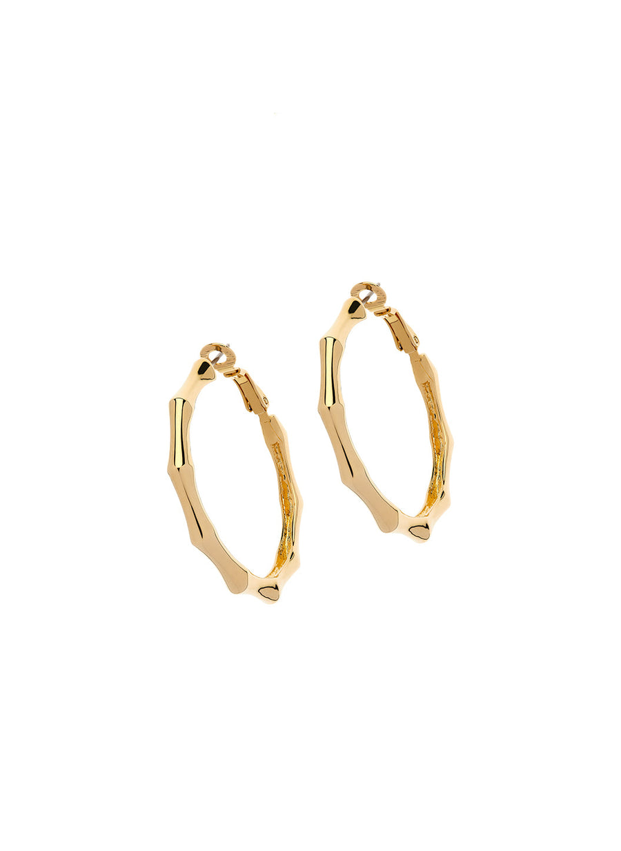 Gold Bamboo Hoop Earrings Official Site