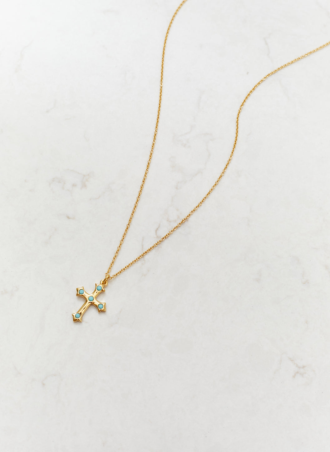 Gold Turquoise Cross Pendant Necklace Official Site