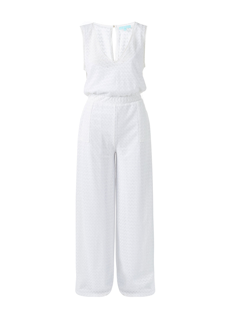 gracie white jumpsuit cutouts 2024