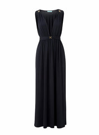 Melissa Odabash Harper Black Low V-Neck Long Dress - 2024 Collection