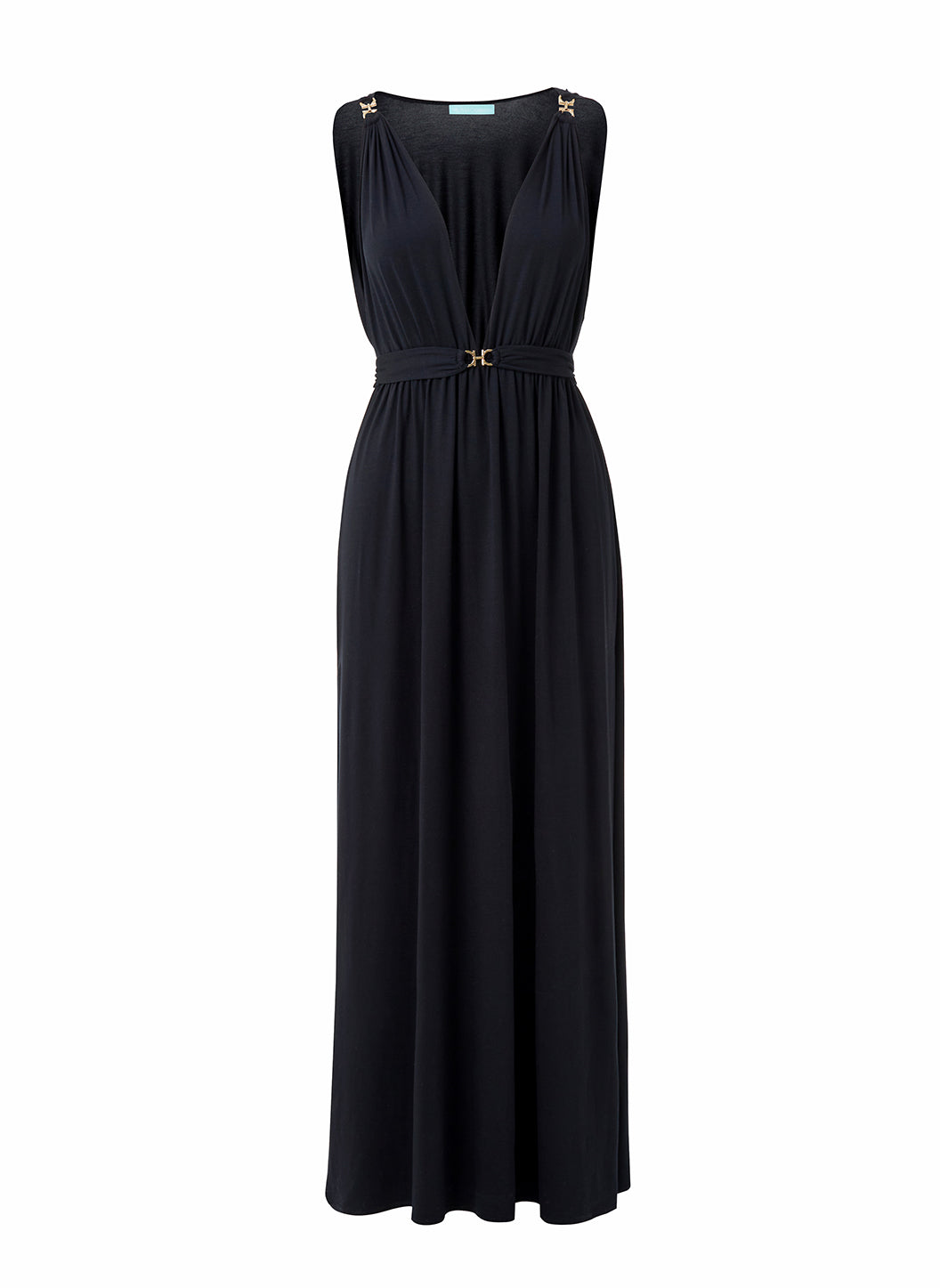 Melissa Odabash Harper Black Low V-Neck Long Dress - 2024 Collection