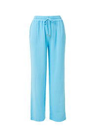 Melissa Odabash Krissy Turquoise Straight Leg Trousers - 2024 Collection