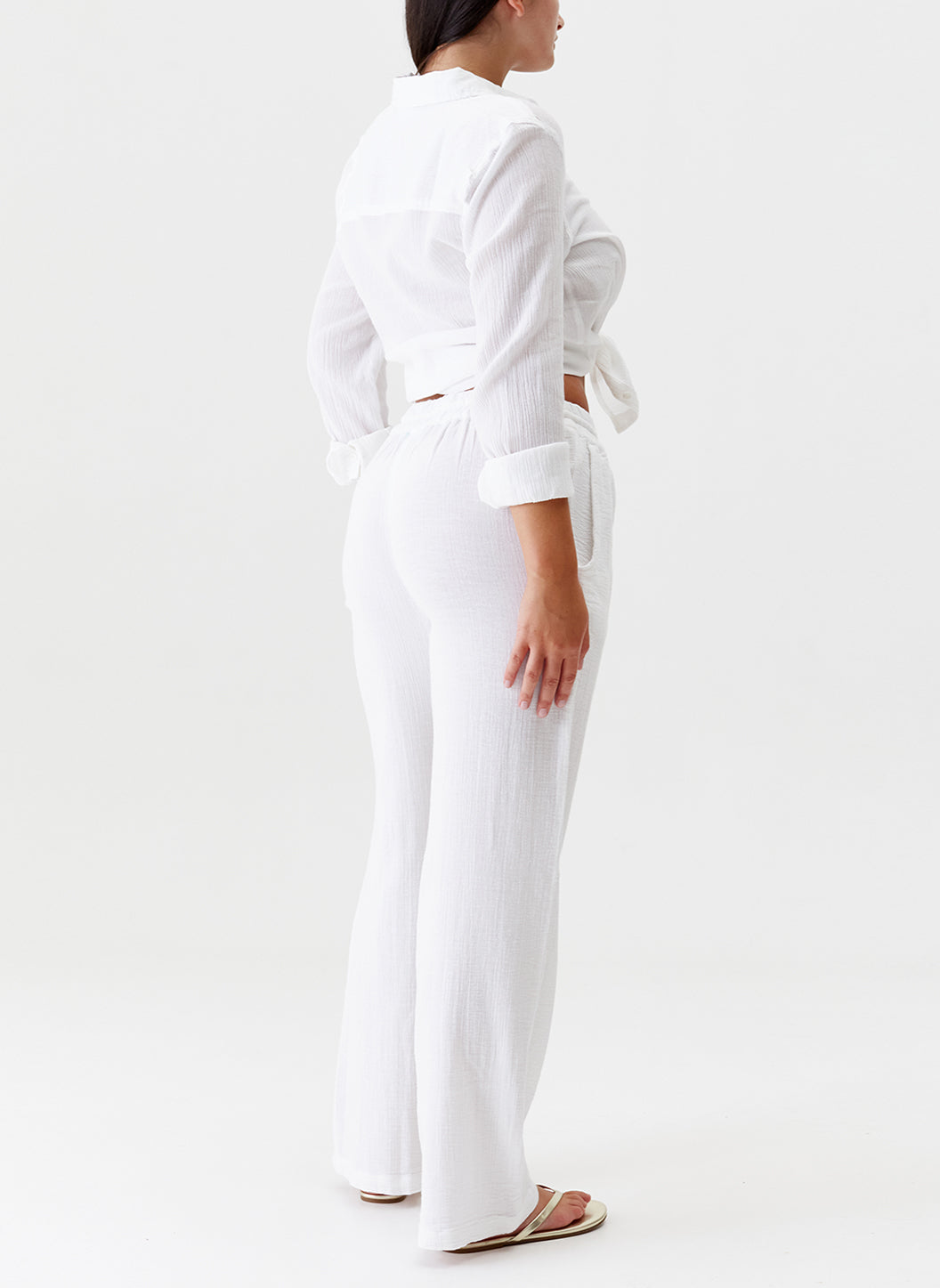 Melissa Odabash Tina White Classic Button Down Shirt - 2024 Collection