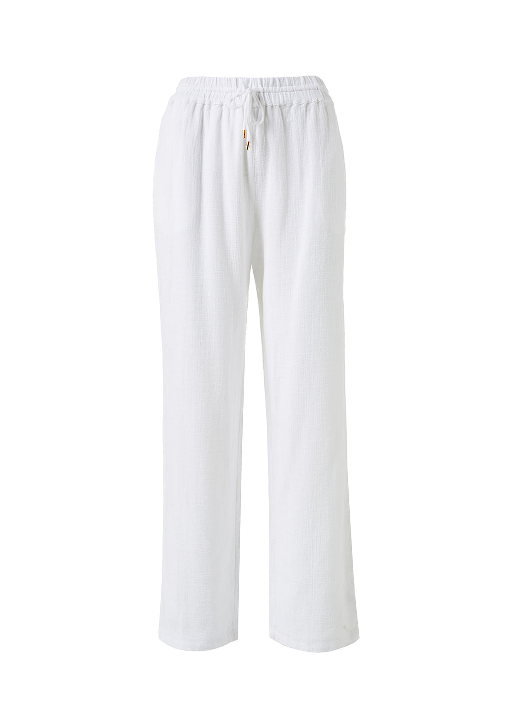 Melissa Odabash Krissy White Straight Leg Trousers - 2024 Collection