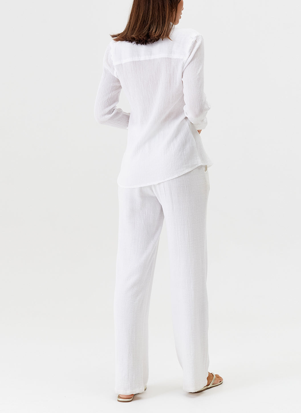 Melissa Odabash Krissy White Straight Leg Trousers - 2024 Collection