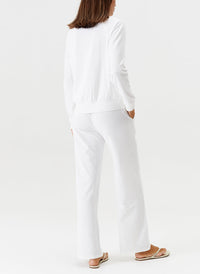 Melissa Odabash Lauri White Terry Bomber Jacket - 2024 Collection