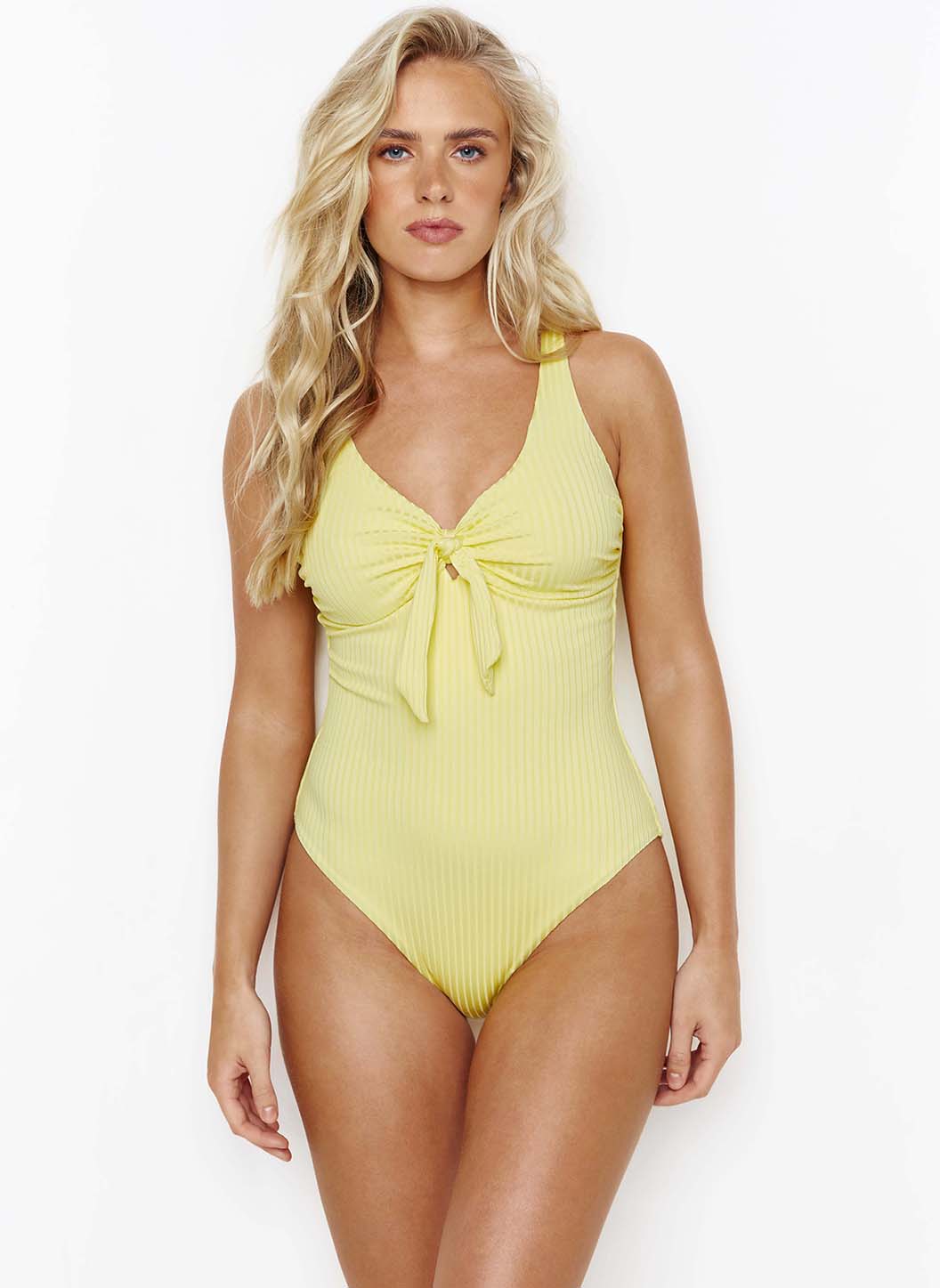 Melissa Odabash Lisbon Sunray Ribbed Supportive Over The Shoulder Swimsuit - 2024 Collection