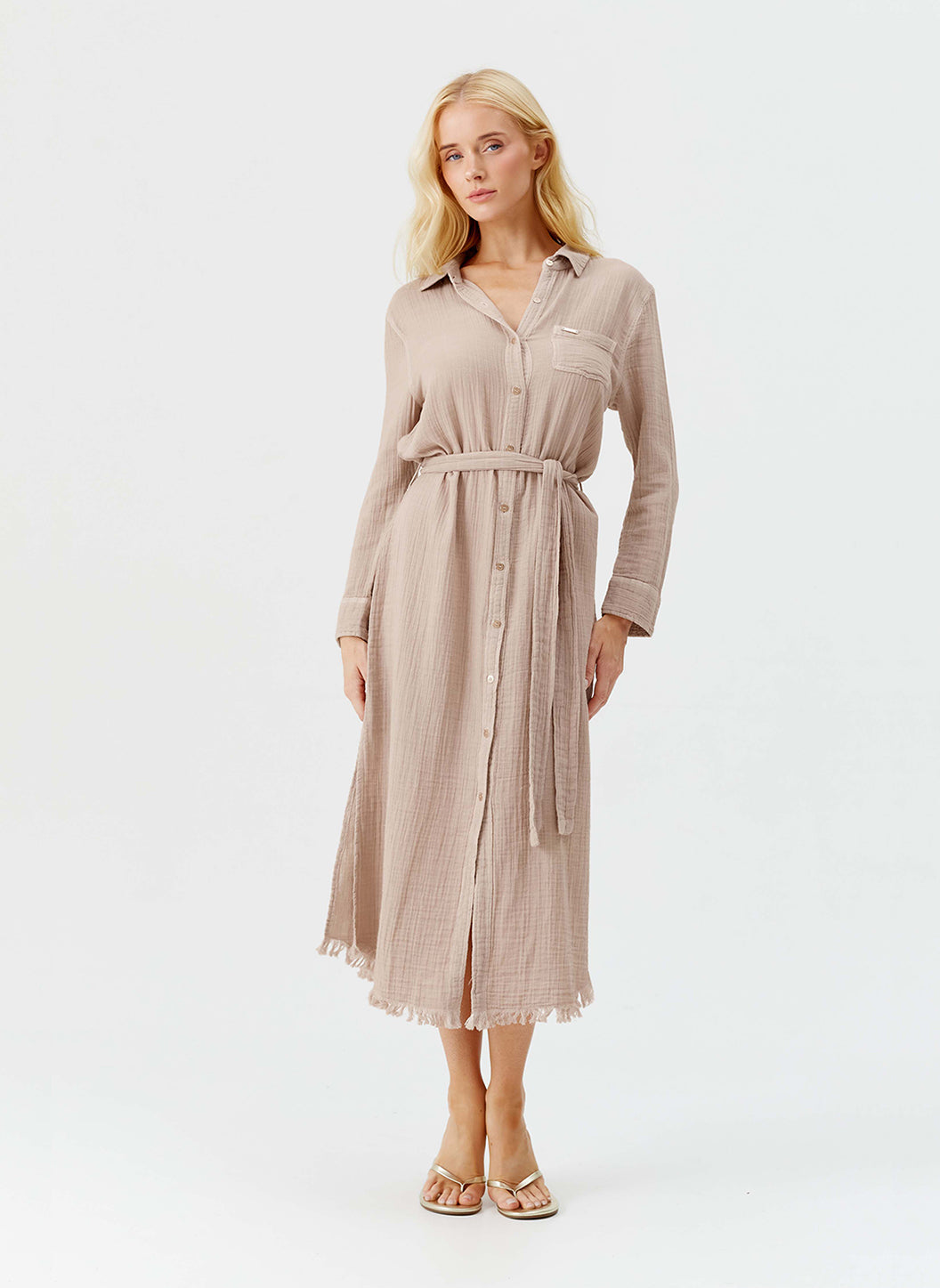 Margot Beige Dress | Official Site