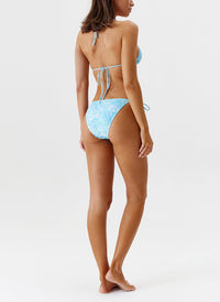 Melissa Odabash Miami Mirage Blue Bamboo Ring Trim Triangle Bikini - 2024 Collection