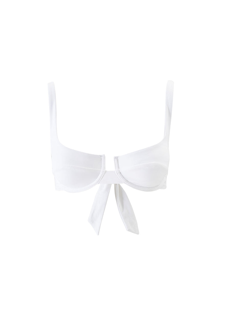 milan white bikini top cutouts 2024