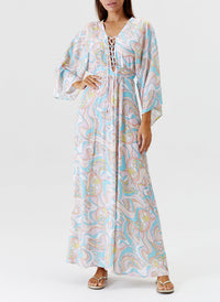 Melissa Odabash Natalie Riviera Lace UpLong Kaftan - 2024 Collection