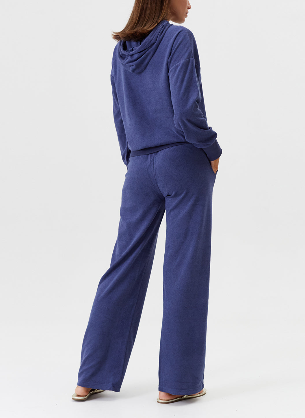 Melissa Odabash Betty Navy Terry Straight Leg Trousers - 2024 Collection